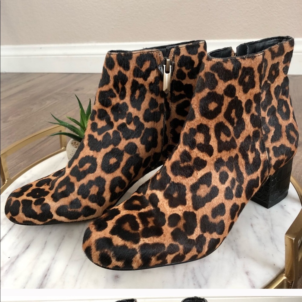 Sam Edelman leopard print booties